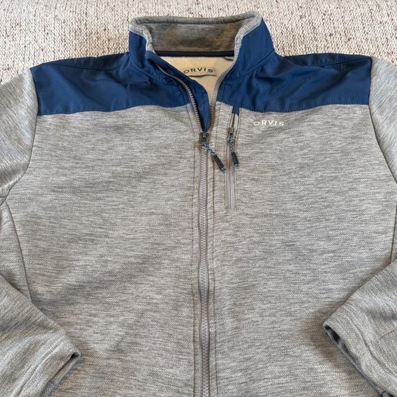 Orvis Classic Collection Mens XL Full Zip Jacket Gray Blue Outdoor - Picture 4 of 7